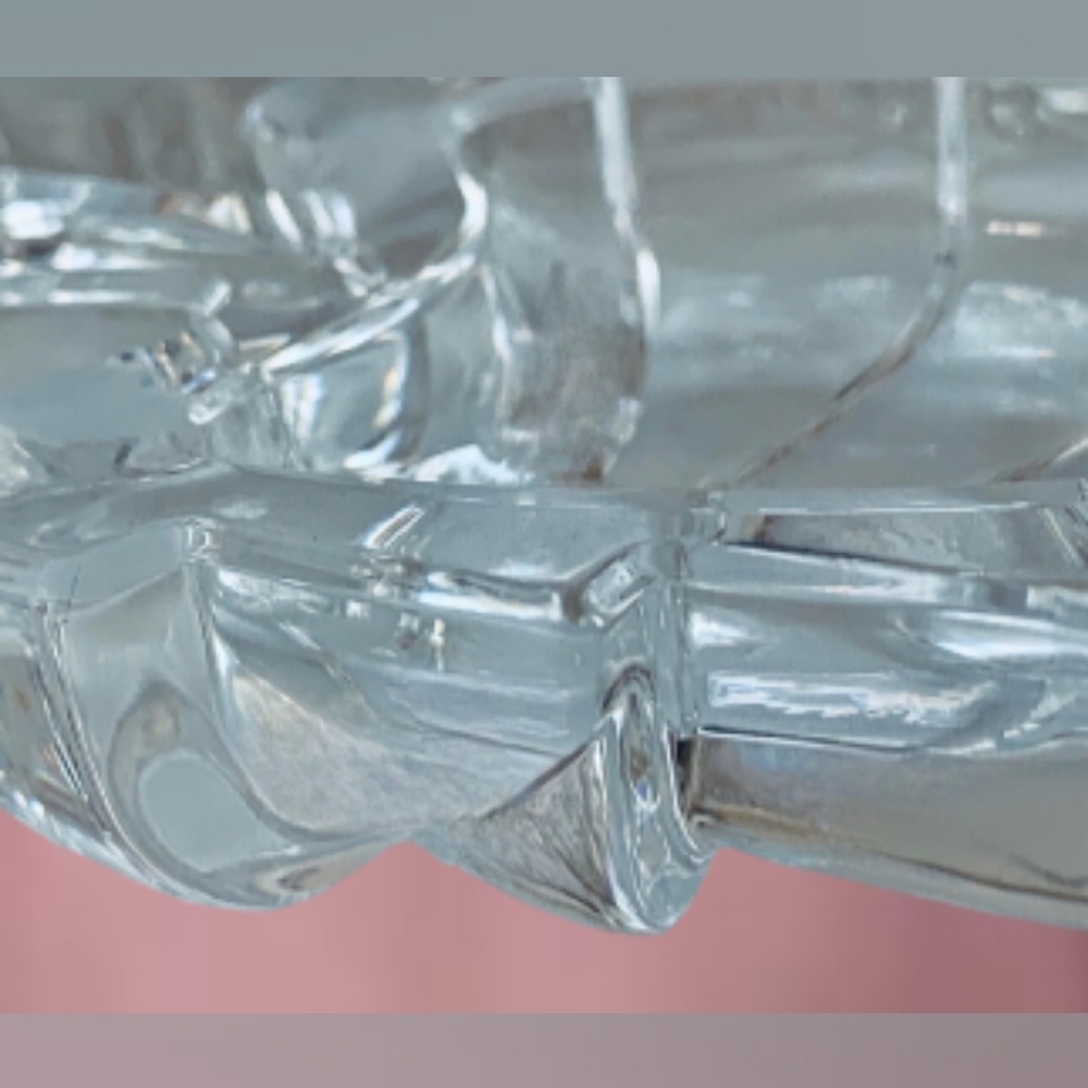 VINTAGE "ROYAL CRYSTAL ROCK" ITALIAN GENUINE LEAD CRYSTAL BUTTER PAT DISH 24% - Picture 7 of 8